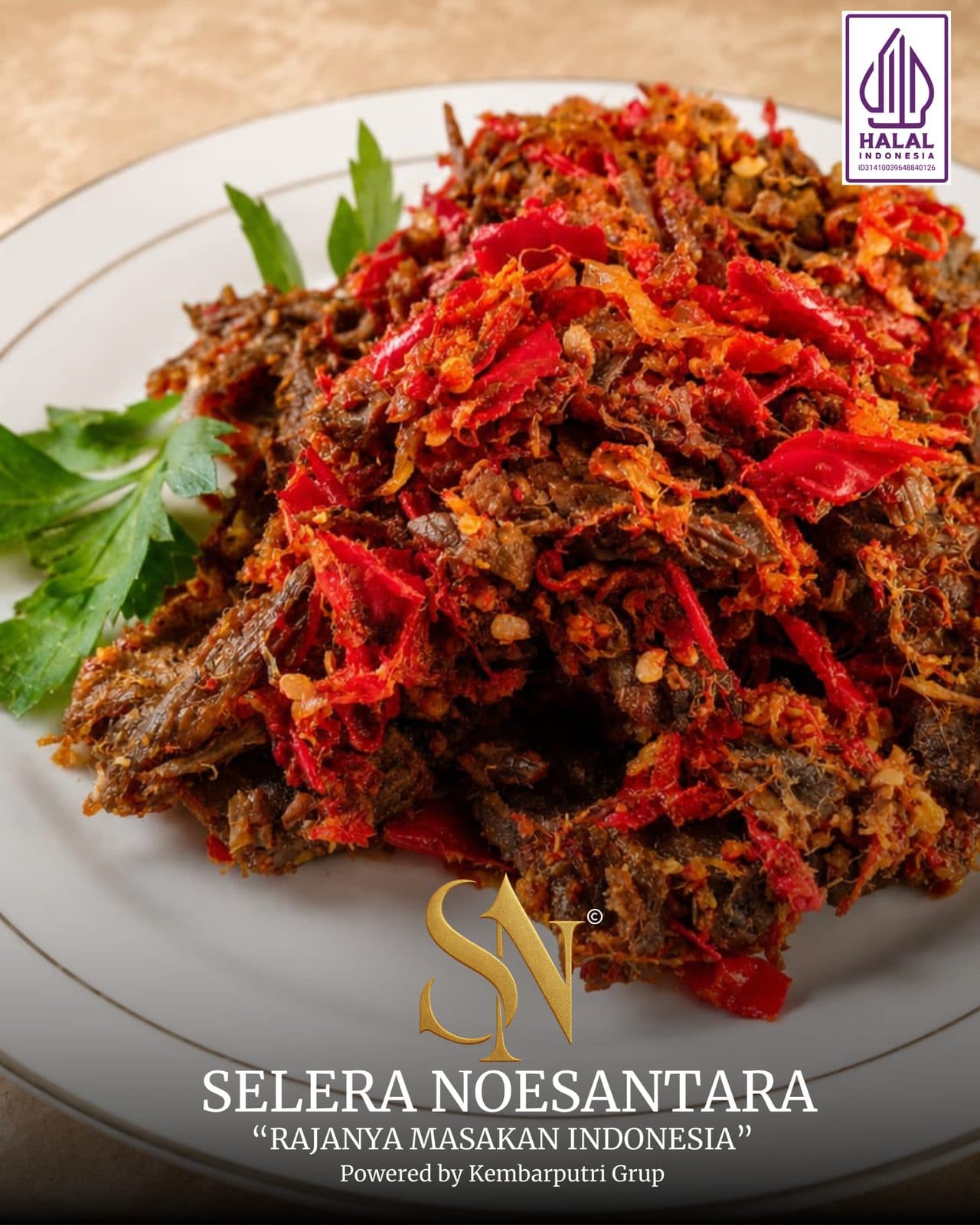 Dendeng balado merah